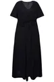 Ulla Popken große Größen Abendkleid 46+ marine Abendkleid A Linie Glanz Effekt