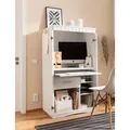 Sekretär VOGL MÖBELFABRIK "Niklas", weiß, B:80cm H:138cm T:50cm, Sekretäre, PC-Schrank, Home Office, Maße 80x50x138 cm, Made in Germany