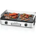 KLAMER Elektrogrill, antihaftbeschichtete und abnehmbare Duo-Platten, separat...