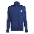adidas Herren SPORTSWEAR BASIC 3 STRIPES TRICOT TRACKSUIT, Dark Blue, L