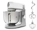 Kenwood kMix KMX750WH Küchenmaschine, 5 l Edelstahl Schüssel, Safe-Use-Sicherheitssystem, Metallgehäuse, 1000 Watt, inkl. 3-Teiligem Patisserie-Set und Spritzschutz, Weiß, Weiss