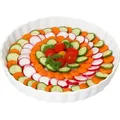 Quicheform Veggi weiß Ø28cm 1L Backform Kuchen Tarte Pie Porzellan