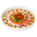 Quicheform Veggi weiß Ø28cm 1L Backform Kuchen Tarte Pie Tortenboden Porzellan
