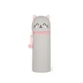 LEGAMI Federmäppchen Stiftehalter 2in1 KITTY KAWAII Stifte Köcher Box Silikon