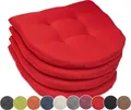 sunnypillow Stuhlkissen 4er Set Auflage 40x40 für Stühle, Bänke in Haus und Garten dick 5cm, Sitzkissen Sitzauflage Stuhlauflage Gartenkissen Esszimmerstuhl