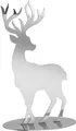 Fink Deko Hirsch 20x12.5cm Edelstahl silber Hirschfigur Dekofigur zum Aufstellen