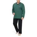 Moonline Pyjama Schlafanzug Herren lang in Übergröße (XXL-5XL) aus Baumwolle 3XL
