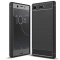 Carbon Case für Sony Xperia XZ1 Compact, Silikon Handy Hülle Schutz Cover