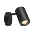 SLV ENOLA B | Wandleuchte, Wandbeleuchtung, Aufbauleuchte | Zylindrisch, GU10, Aluminium, mit Schalter, schwarz, max. 50 W, Dreh- oder Schwenkbar