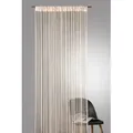 heimtexland Fadenvorhang Türvorhang Fadengardine Raumteiler Fadenstores (1 St), Stangendurchzug, halbtransparent, gewirkte Fäden, Vorhang kürzbar - in Form zuschneidbar - Insektenschutz beige 95 cm x 245 cm