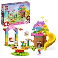 LEGO Gabby's Dollhouse Kitty Fees Gartenparty Puppenhaus Spielzeug Set mit Gabby, Pandi und Kitty Fee Figuren mit Baumhaus, Schaukel, Rutsche und Karussell, Geschenk für Mädchen, Jungen, Kinder 10787