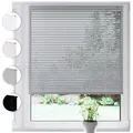 SONELLO Aluminium Jalousie 30cm x 100cm Silber Alu Jalousie Klemmfix ohne Bohren Sichtschutz Blendschutz Lichtschutz Sonnenschutz für Fenster und Türen