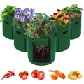 Potato Growing Bag, 5Pack 10 Gallonen Vegetable Growing Plant Bags mit Sichtf...