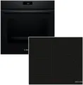 BOSCH Backofen-Set Pyrolyse Heissluft Induktion PowerBoost Schwarz HomeConnect CombiZone, mit Nein, Pyrolyse-Selbstreinigung Hydrolyse