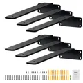 VEVOR Regalhalterung, 310 x 100 x 45 mm, 6 Stück, robuste schwebende Regalhalter, Halterungen für Regale, 5 mm dicke mattschwarze L-Regalhalterung, Regalträger aus Stahl mit 72,6 kg Tragkraft SJZJGBZJYGHWBDSOJV0