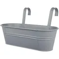 Butlers Hängetopf, Grau, Metall, 50x15x20 cm, Gartenzubehör, Blumentöpfe