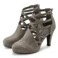 LASCANA Stiefel, Boots, Stiefelette mit Cut-Outs VEGAN grau 36