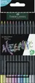 FABER-CASTELL Buntstifte Black Edition Metallic Mehrfarbig 116415