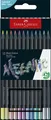 FABER-CASTELL Dreikant-Buntstifte Black Edition 12er Etui