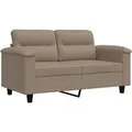 vidaXL 2-Sitzer-Sofa Taupe 120 cm Mikrofasergewebe 359555