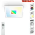 Telefunken - LED Panel, LED Deckenleuchte, Deckenlampe dimmbar, inkl. Fernbedienung, RGB-Innenbereic - Weiß