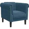 vidaXL Sessel Blau Samt 372573
