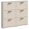 Carryhome Schuhkipper, Kaschmir, Kunststoff, 116x103x17 cm, Typenauswahl, stehend, Garderobe, Schuhaufbewahrung, Schuhkipper