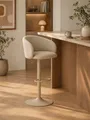 ACTONA GROUP Barhocker Eleanor 2er Set, gepolstert - drehbar & höhenverstellbar, moderne (1 St), Bequemer Barstuhl mit Fußstütze und Drehfunktion im Scandi Stil