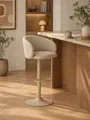 Barhocker ACTONA GROUP "Eleanor 2er Set, gepolstert - drehbar & höhenverstellbar, moderne", beige, B:42cm H:110cm T:56cm
