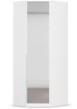 rauch Eckkleiderschrank Kleiderschrank Eckschrank Schrank Garderobe Ankleide MEMPHIS (Schenkelmaß: 87x74 oder 119x106 cm, Höhe 210 cm) platzsparend, viel Stauraum, voll aufgelegter Spiegel MADE IN GERMANY