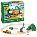 BRIO World 33878 - Starter Set Güterzug mit Kran