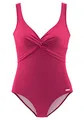 Lascana Damen Badeanzug Raffungen, Knoten-Effekt, Softcups, Shaping