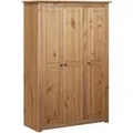 vidaXL Kleiderschrank 3-Türig 118×50×171,5 cm Kiefer Panama Serie