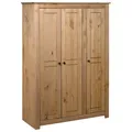 Kleiderschrank 3-Türig 118x50x171,5 Cm Kiefer Panama Serie