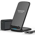 NANAMI Fast Wireless Charger,15W Induktive Ladestation mit 20W USB ladegerät für Samsung Galaxy S26/S25/S24/S23/S22/S21/S20/S10/S9,für iPhone 17/Air/16/15/14/13/12/11//X/XS/XR/8/8 Plus Google Pixel LG