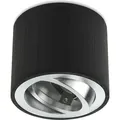 Sweet LED Aufbaustrahler flach aus Aluminium schwarz chrom Aufbauspot - Schwarz/Silber