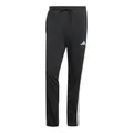 adidas Herren Essential Three Stripes Single Jersey Pants, Black/White, M