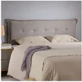 IDIMEX Kopfteil ZELOX, Bettkopfteil Doppelbett 160cm, gestepptes Headboard, Stoffbezug grau