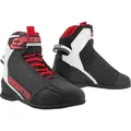 Bogotto Tokyo perforierte Motorrad Schuhe, schwarz-weiss-rot, Größe 44 für Frauen
