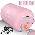 KESSER Gymnastikmatte, Aufblasbare Air Roll Airtrack, Gymnastik-Rolle inkl. Tragetasche rosa 75 cm x 120 cm