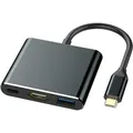 MMOBIEL HDMI Typ C HUB HDMI Adapter USB C zu HDMI Adapter USB 3.1-3.0 (SCHWARZ)