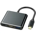 MMOBIEL USB C auf HDMI Adapter 3 in 1 - TYP C zu HDMI 4K, 3.0 und Typ C PD Ladeanschluss - USB C Adapter kompatibel mit iPad Pro 2020/2018 / MacBook/Chromebook/Samung/Huawei/iPhone 16, 15 etc