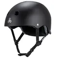Triple Eight Deep Cover Helm - Ideal für Skateboarden, Radfahren, BMX und Rollschuhlaufen - Large/X-Large - Black Matte