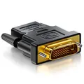 deleyCON HDMI zu DVI Adapter (Bidirektional) Konverter HDMI Buchse zu DVI-D Stecker Vergoldet - 1920x1200 1080p - Für PC, Notebook, Beamer, Monitor, Spielekonsolen