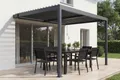 PIANA 3x2m Anlehn-Bioklima-Pergola aus grauem Aluminium