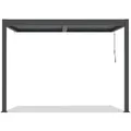 Cazeboo Anlehn-Bioklima-Pergola, Grau, Metall, Rechteckig, 304x218x196 cm, Sonnen- & Sichtschutz, Pavillons & Pergolas, Pergolas