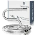 Santras Brauseschlauch Duschschlauch aus Kunststoff 1/2" in Chrom - Brauseschlauch (0,5 - 3m) 1,00 m