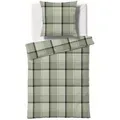 Fleuresse Bettwäsche Lech, Grün, Textil, Karo, 200x220 cm, pflegeleicht, angenehm wärmend, bügelleicht, schadstoffgeprüft, weiche und anschmiegsame Oberfläche, Schlaftextilien, Bettwäsche, Bettwäsche, Flanell-Bettwäsche