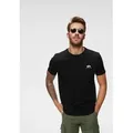 Alpha Industries Rundhalsshirt BASIC T SMALL LOGO Baumwolle, regular fit schwarz L (50/52)