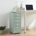 [en.casa] - Rollcontainer Kökar Mit 5 Schubladen 69x28x41 Cm Mintgrün